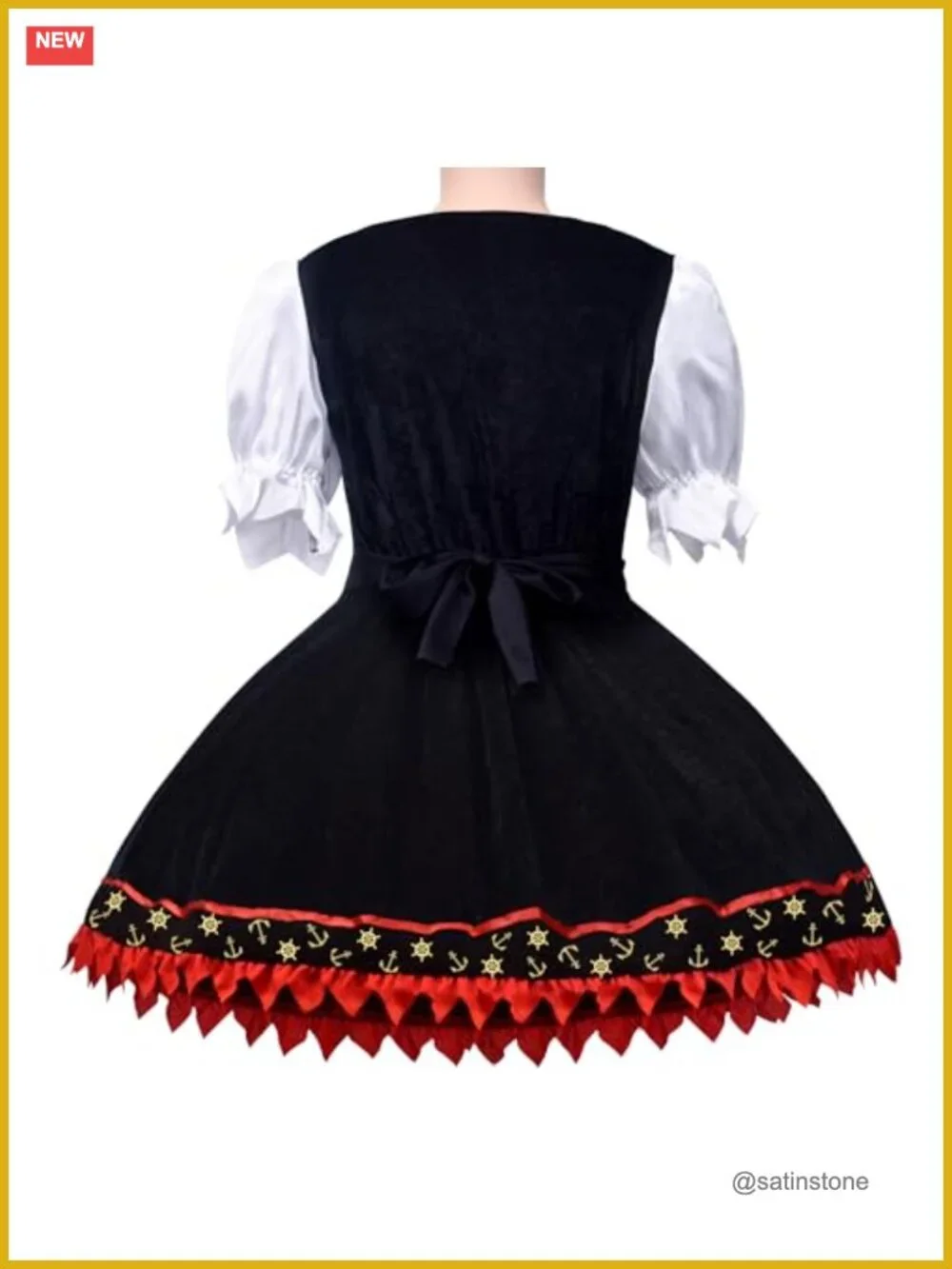Girls Pirate Costume Princess Dress for Kids Ages 3-9 with Accessories